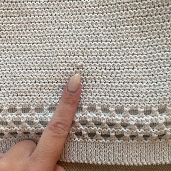 Mango Crochet Mini Dress Cutout Cotton Blend Swim Coverup Off White Size 4 S - Picture 8 of 12